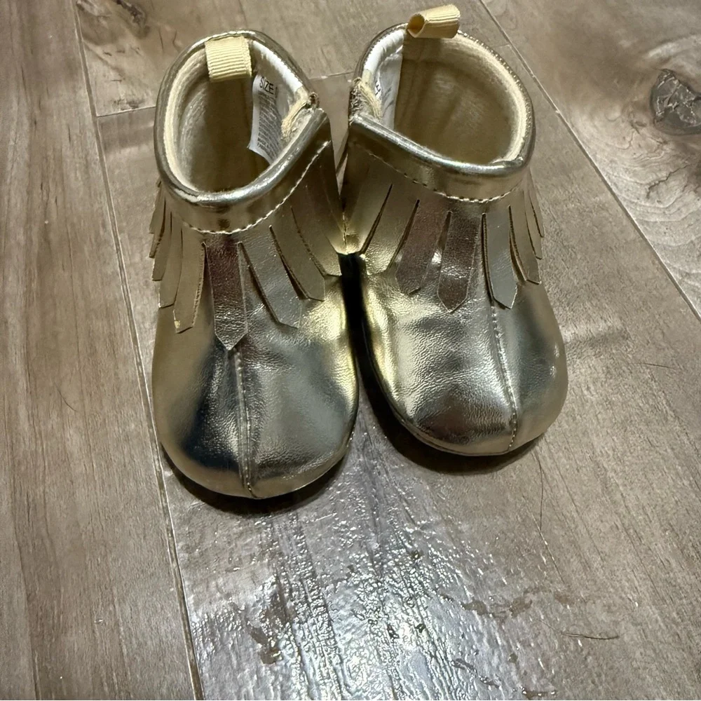 4 Pairs 0-3 Month Baby Shoes‎ Infant Size 1 Gymboree Carters Old Navy Trimfoot